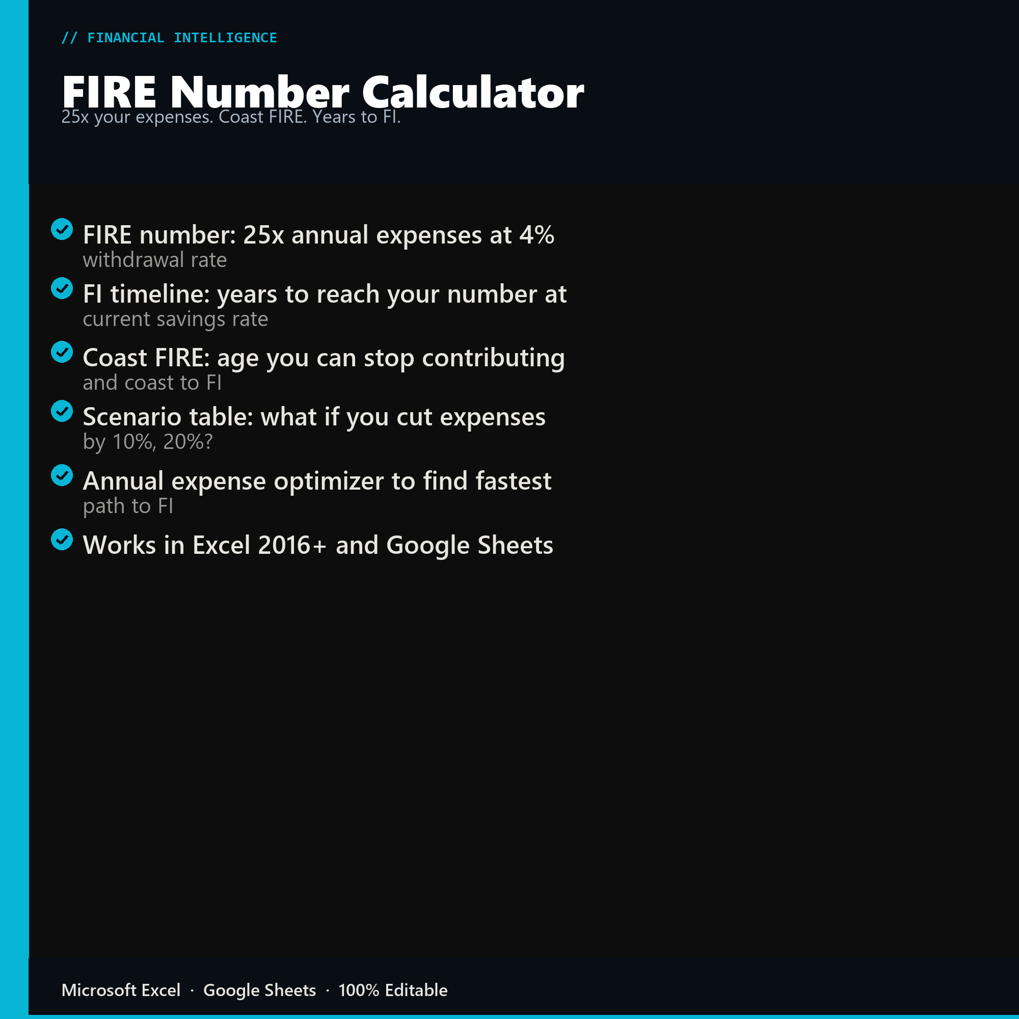 FIRE Number Calculator features overview