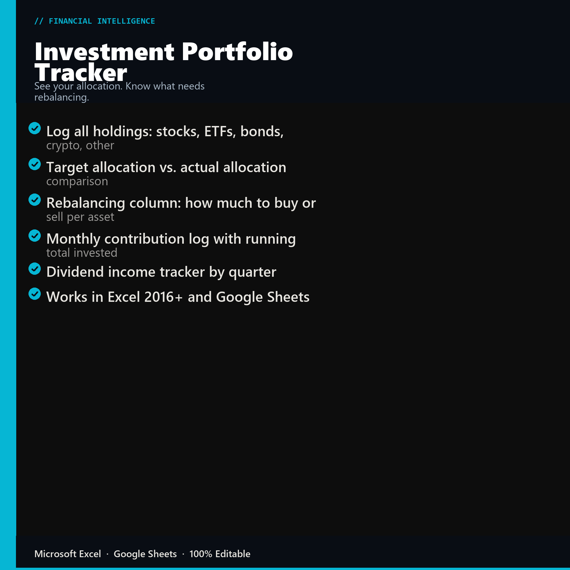 Investment Portfolio Tracker features overview